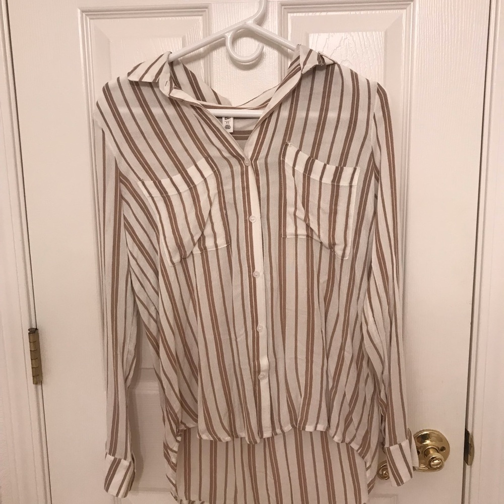 Thin striped button up